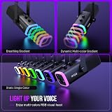 FIFINE Gaming Microphone Kit XLR/USB with Boom Arm RGB Mute Gain AM8T view 4