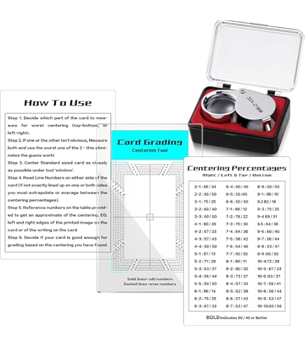 Kit Di Strumenti Per Centraggio Carte - 2 Pezzi Per Valutazione PSA E BGS, Con Panno Per Pulizia - Foto 9