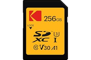 Kodak SDXC Card 256GB UHS-I U3 V30 Ultra - Up to 95MB/s Max Read Speed - Write Speed 85MB/s Max - Storage of 4K Ultra HD Vide