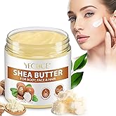 Jiugonggang Pure Organic Shea Butter Raw, Unrefined Body & Face Butter, 100% Pure & Natural Body Butter for Dry, Cracked Skin, Stretch Marks & Anti-Aging, 7.76 oz