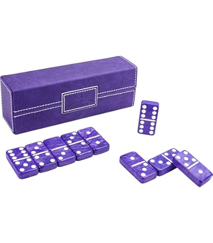 Amazon.com: OMURA Games | Acrylic Double 6 Jumbo Dominoes Set