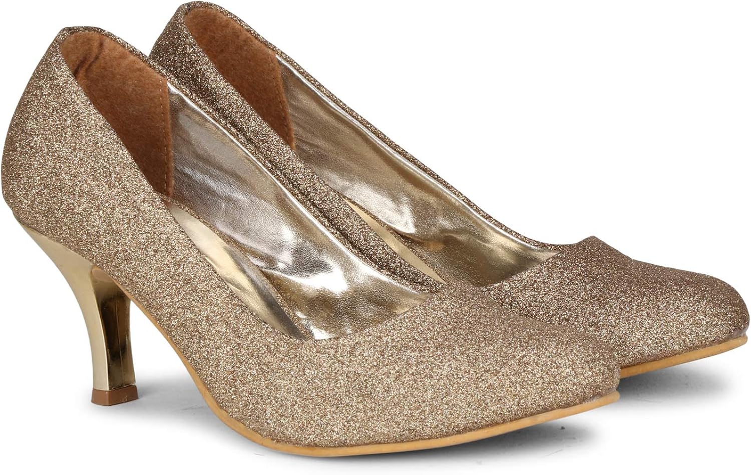 Buy Likes Footwear Women's Gold Heel Bellies at Amazon.in