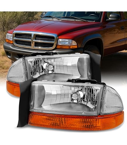 Speed Daddy Smoke Lens Headlight & Fog Light Kit – 4pc For 2001-2004 Dodge Dakota/Durango