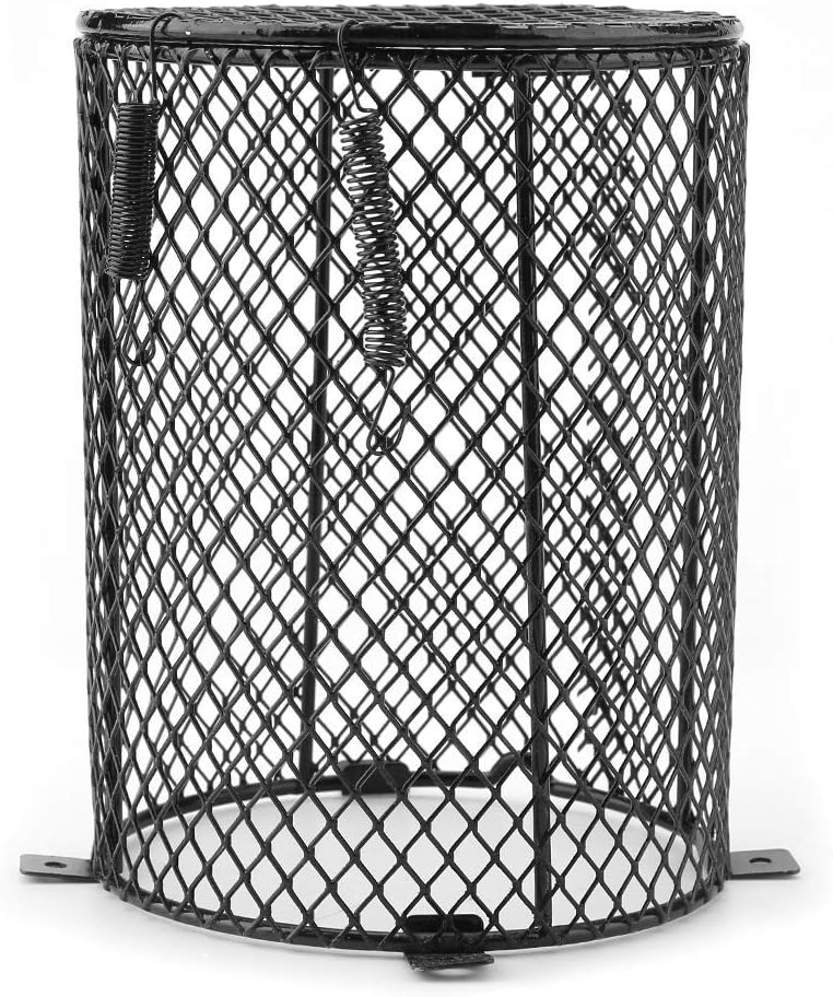 Reptile Lamp Cover, Reptile Anti-Scald Lampshade Ceramic Heating Lamp Holder for Spiders Scorpions Lizards(Cylinder)