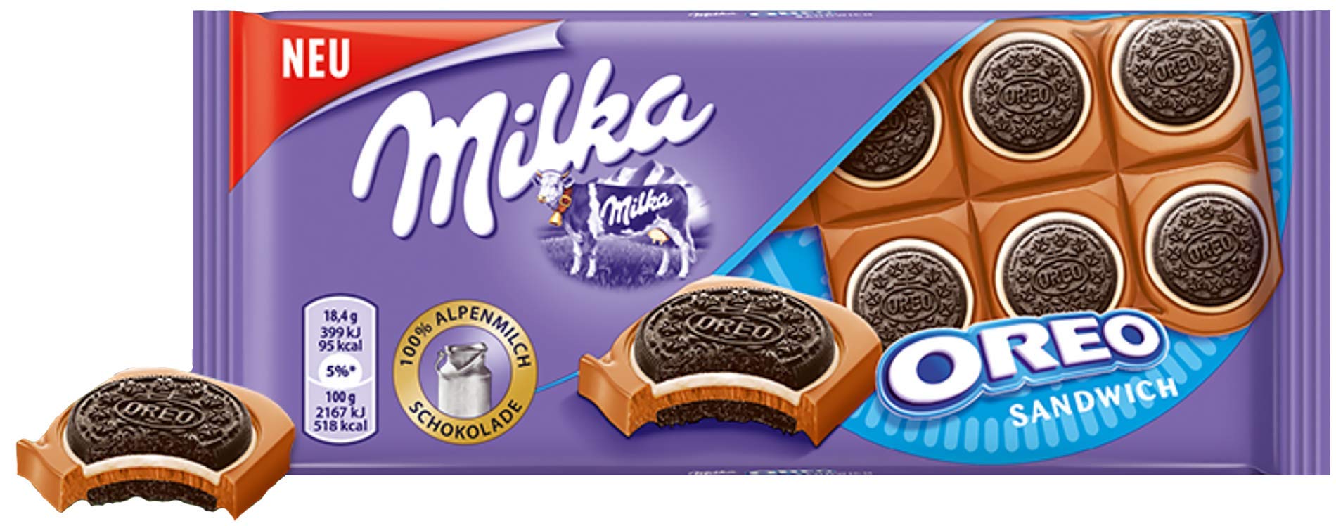 Mua Milka Oreo Sandwich Chocolate Bar 