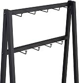 Amazon Basics 9-Hook Coat Rack with Shoe Bench Black 70.1 x 33 x 175.2 cm view 4