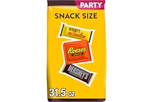 HERSHEY'S and REESE'S Assorted Chocolate Flavored Snack Size, Halloween Candy Party Pack, 31.5 oz