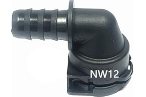 FEEDUN NW12, 90°, Coolant Hose Connector Adapter,Radiator Pipe Line Fitting for Chevrolet Mercedes-Benz BMW Audi Volkswagen Volvo Buick,Engine Heater Hose Assembly Junction Repair Kit Barbed, 5/8 inch, 16mm