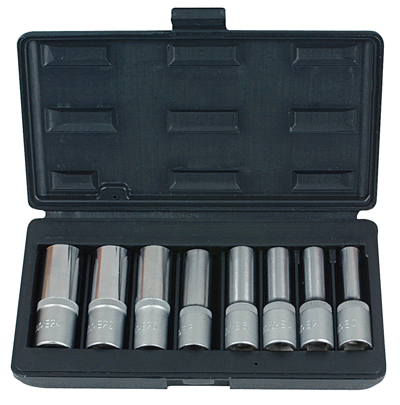 KS Tools 911.442 E10-E24 1/2-inch TX E Socket Set (8 Pieces)