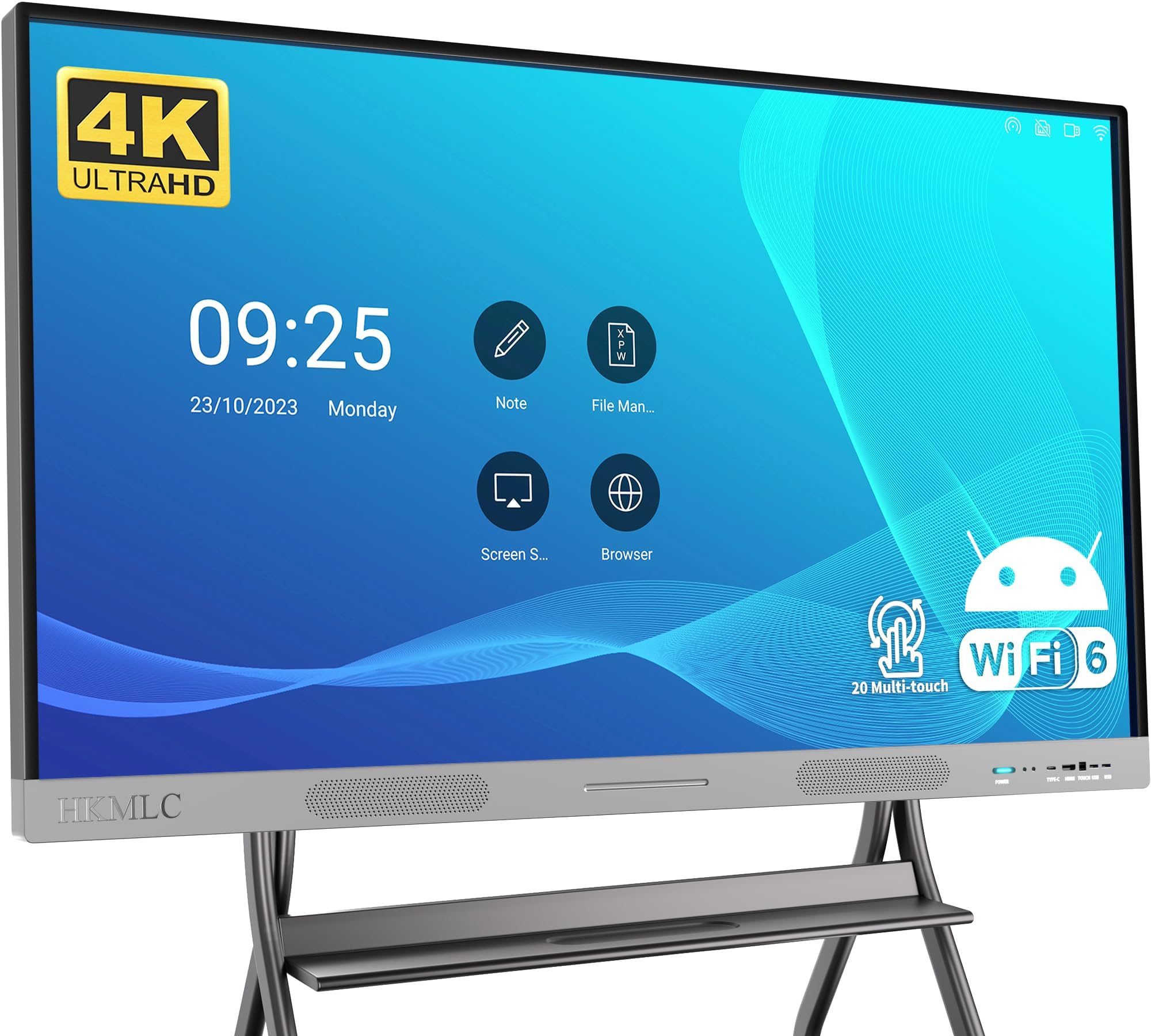 Photo 1 of ***FACTORY SEALED***HKMLC Smart Board, Essential 55 Inch All-in-One Interactive Whiteboard with 4K UHD Touch Screen Flat Panel, Digital Electronic Whiteboard for Classroom and Business (Wall Mount Included)