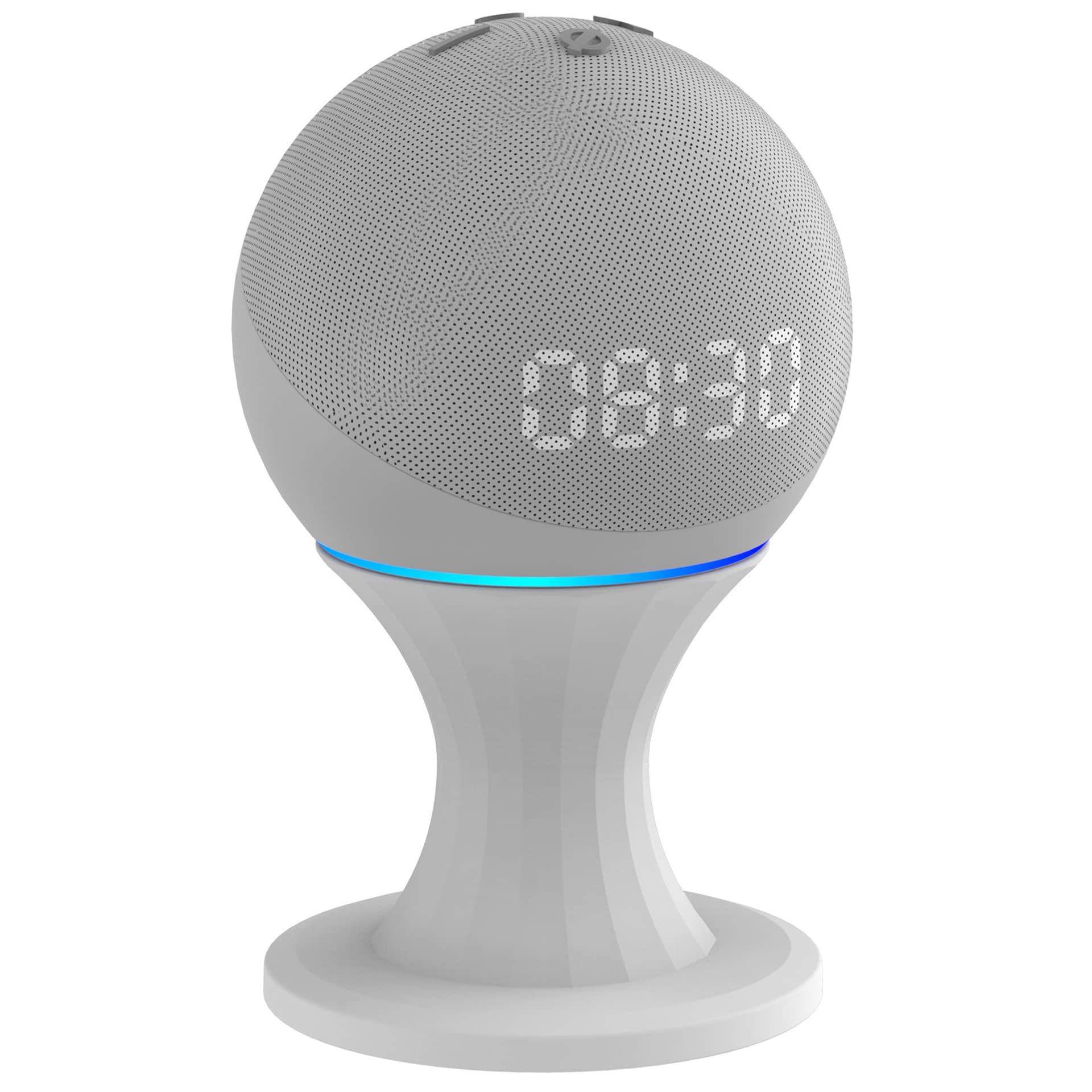 Aokicase JZT01 Compatible with Alexa Echo Dot 4 Holder Desktop Stand Holder Accessories, No Screws Required, Speaker Accessories Rack (Alexa Echo Dot 4, White)