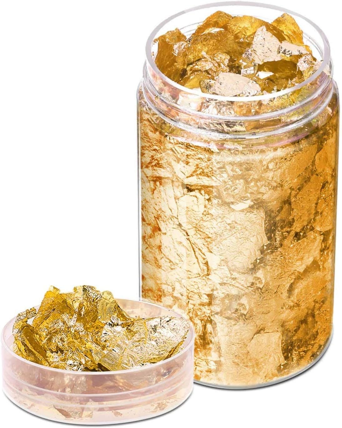 Goodern Gold Flakes for Resin Genuine Gold Flakes Leaf for Jewelry Resin Nails Jewelry Making Decorative Dishes Cooking