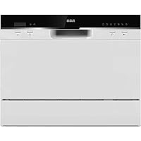 RCA RDW3208 Counter Top Dishwasher, 6 Place Settings, Portable, White