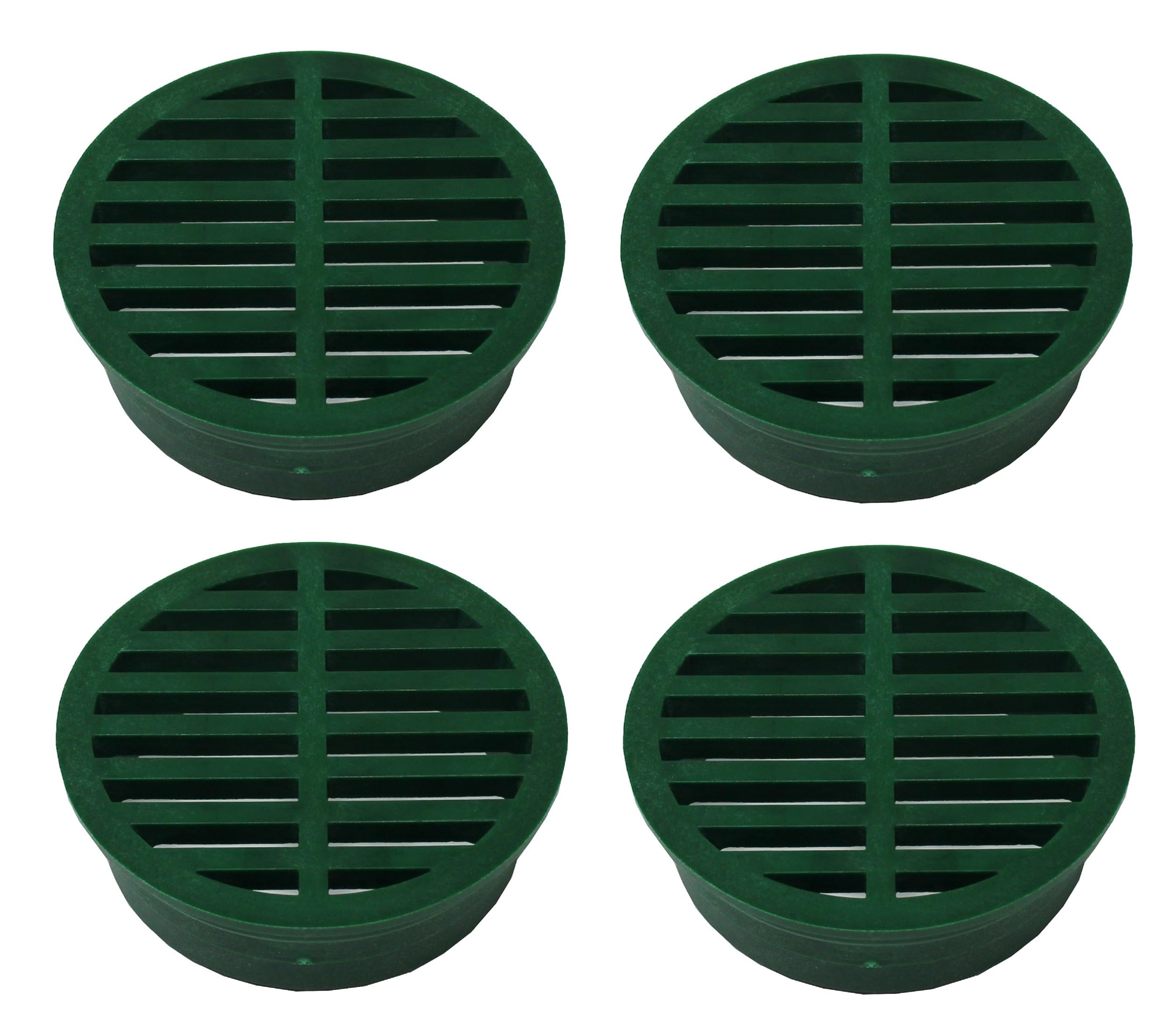 Photo 1 of 4" Outdoor Round Flat Drain Grate Cover (4, Green)