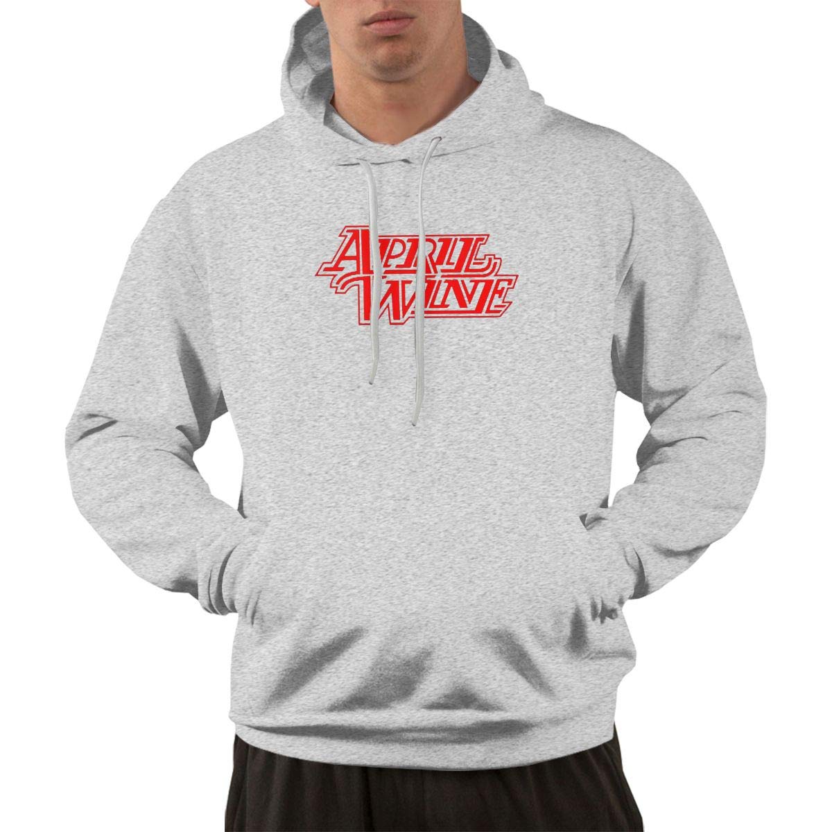 Erman S Pullover Retro Gray Print April Wine Hooded Shirts With Pocket 3