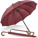 KEYHOT Stick Umbrella Wood Handle 55inch, Cane