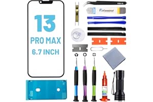 Tpyag for iPhone 13 Pro Max Screen Replacement, Glass Replacement for iPhone 13 Pro Max 6.7 inch, Screen Repair Kit with Waterproof Adhesive(NO OLED & Touch Digitizer)