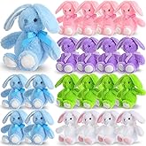 Arrowbash 20 Pack 13.5 Inch Plush Easter Bunny Stuffed Animal 5 Bright Colors Cute Stuffed Bunny Rabbit Plush Toys Gift for Girls Kids Easter Eggs Party Favor Basket Stuffers Filler