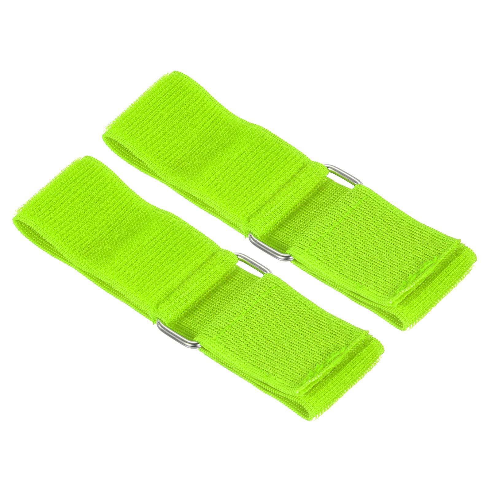 PATIKIL 3 Legged Race Bands, 2 Pack Nylon Elastic Tie for Outdoor Birthday Party Field Day Carnival Relay Game, Fluorescent Green