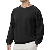Pepypepy Men’s Lightweight Thin Cotton Crewneck Sweatshirt – Casual Long Sleeve Pullover for Spring & Fall Layering