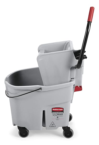 Amazon.com: Rubbermaid Commercial WaveBrake Mopping System Bucket and Side-Press Wringer Combo, 35-quart, Gray (1863897): Industrial & Scientific