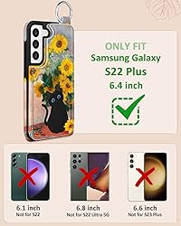 Shorogyt for Samsung S22 Plus Wallet Case with Card