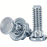 1/4" x 3/4" Zinc Plated Flat Head Carriage Bolts &amp; Lock Nuts with Knurled Neck, 25 Sets, Track Hardware Replacement for Garage Doors, Curved Rails &amp; Extension Ladders