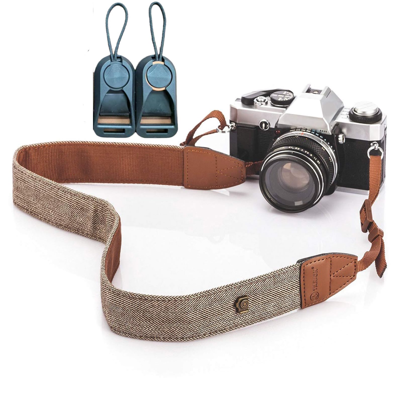 KASINshooting Comfort Neck Shoulder Strap with Super Load Quick Release Buckle for DSLR Video Light Action or Heavy Cameras(Brown), Brown, One size