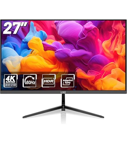 Amazon.com: LXZ 27 inch Monitor 4K UHD 144Hz Gaming Monitor – IPS