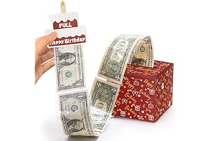 DTESL Happy Birthday Day Money Box for Cash Gift Pull,Money Gift Boxes for Cash,Money Box for Cash Gift Colourful Money Holder for Cash with Pull Out Card DIY Set Surprise Birthday Gift Box
