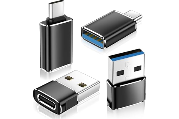 𝟒𝐏𝐚𝐜𝐤 𝐔𝐩𝐠𝐫𝐚𝐝𝐞𝐝 USB to USB C Adapter with USB C Male to USB 3.0 Female OTG Converter for Apple Watch Ultra 8 9,iPhone 15 14 13 Pro Max,Samsung S24 S23,Nintendo Switch,AirPods,iPad