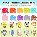Joyreal Farm Animals Toys Toddler Montessori Stacking Educational Plane Travel view 7