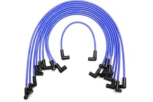 ZUDKSUY High Energy 8mm Spark Plug Wires Set Replacement for Chevy/GM 1974-1988 305 350 400 SBC Engine 90° Boot Spark Plug Wi