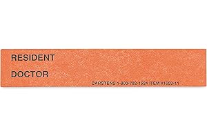 Carstens - Orange Resident/Doctor Preprinted ID Cards for 1.5 – 4” Ring Binder Spines - Pack of 100 (1659-07) - Ideal Medical Record Labels for 3 Ring Binders