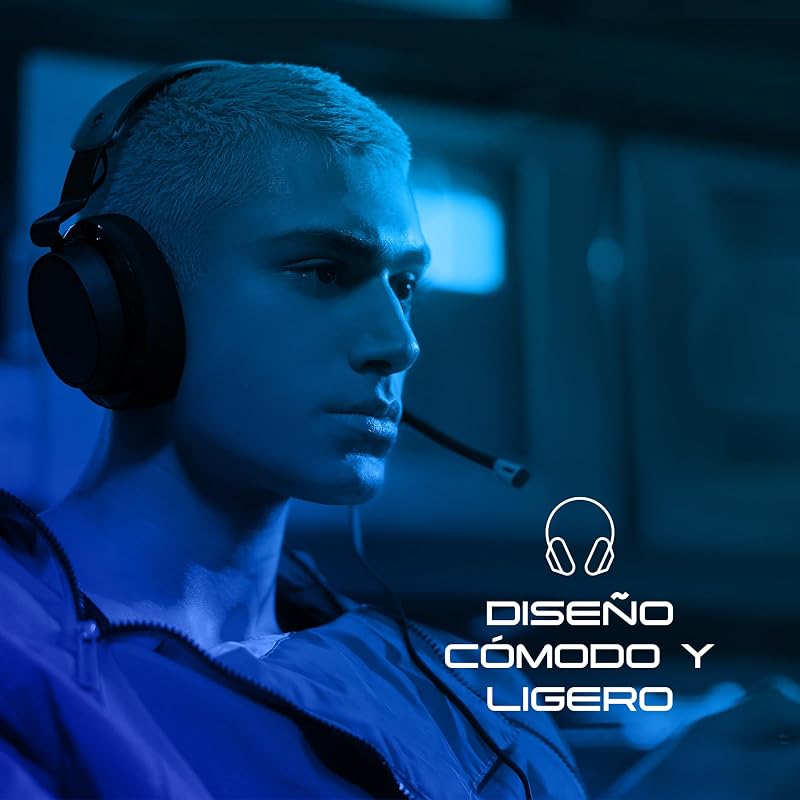 Skullcandy SLYR Pro Over-Ear Multiplatform Wired Gaming Headset, com perceção de som aprimorada, microfone AI, compatível com Xbox PlayStation e PC - Azul