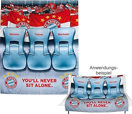 FC Bayern München Sofa Überwurf, Überzug Stadion FCB - Plus Lesezeichen I Love München