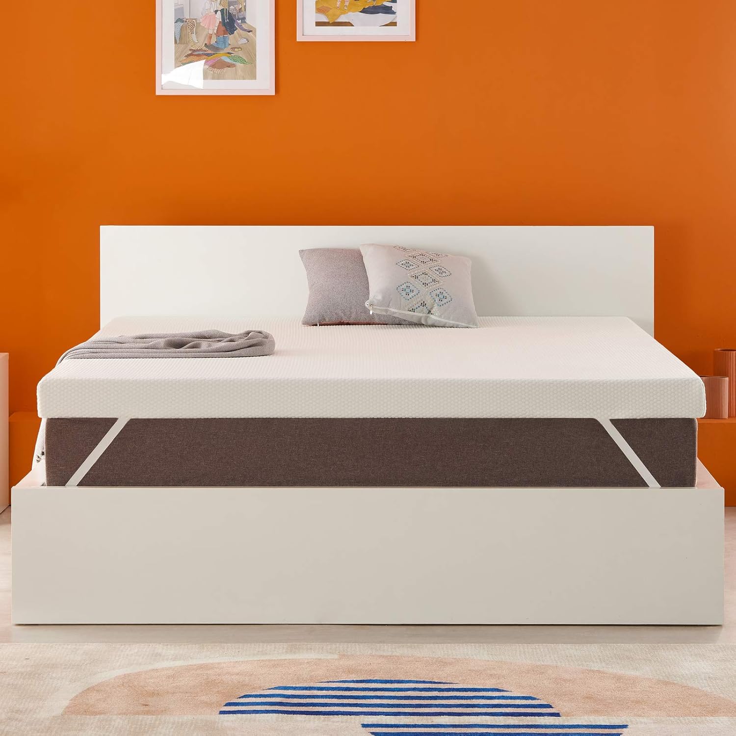OYT Full Size Mattress Topper,3 Inch Gel Memory Foam Mattress Topper for Cooling Sleep & Pressure Relieving,Mattress Pad in a Box with with Removable & Washable Cover, CertiPUR-US Certified: Kitchen & Dining