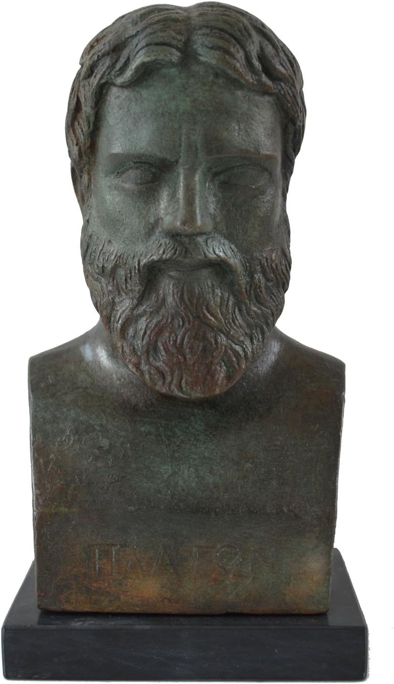 Plato Bust with bronze color effect - Greek Philosopher student of Socrates - Platonas