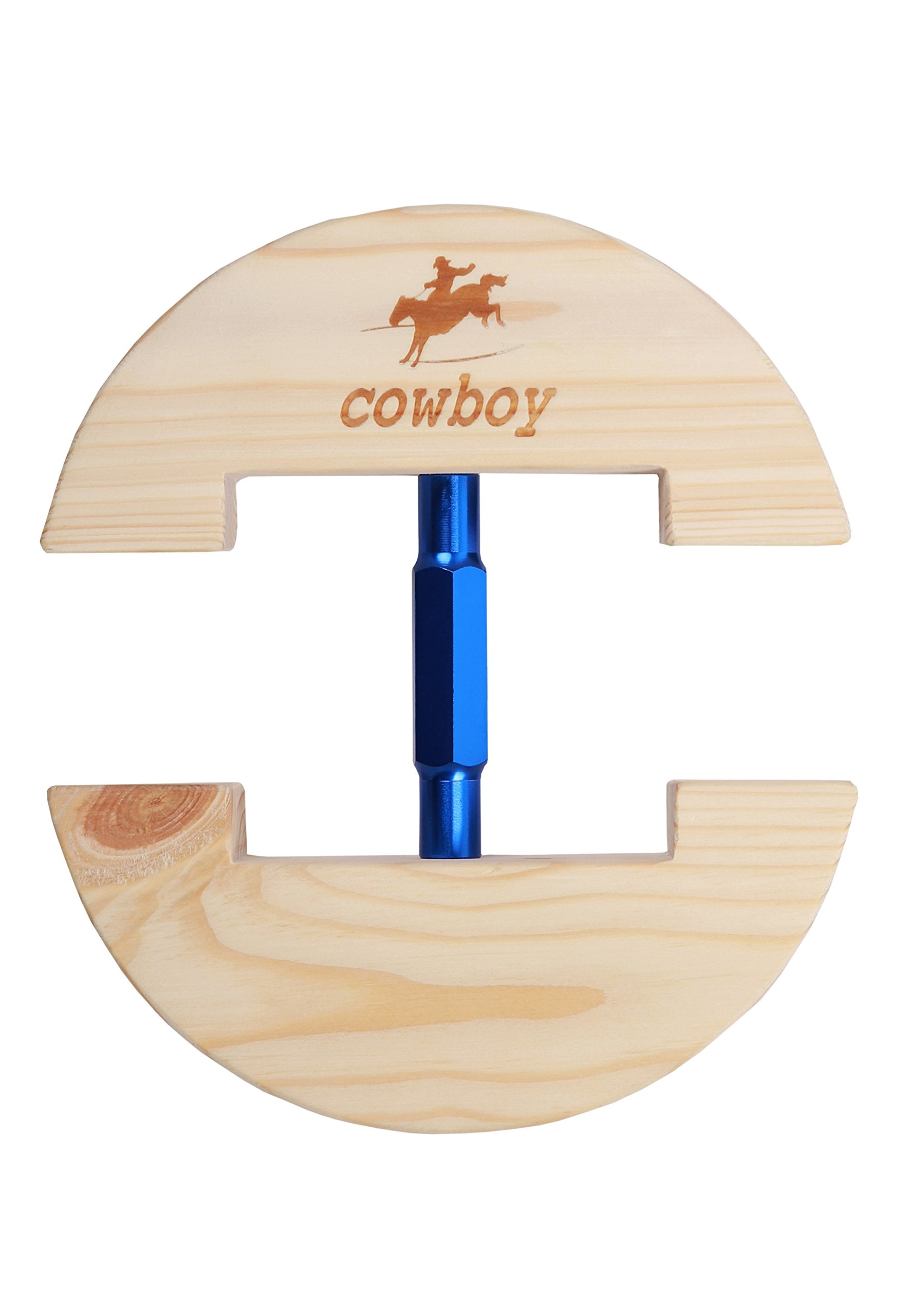 COWBOY Hat Stretcher - Adjustable Hat Stretcher - Heavy Duty - Easy to Use - Large Size 7.28" to 9.84" Blue