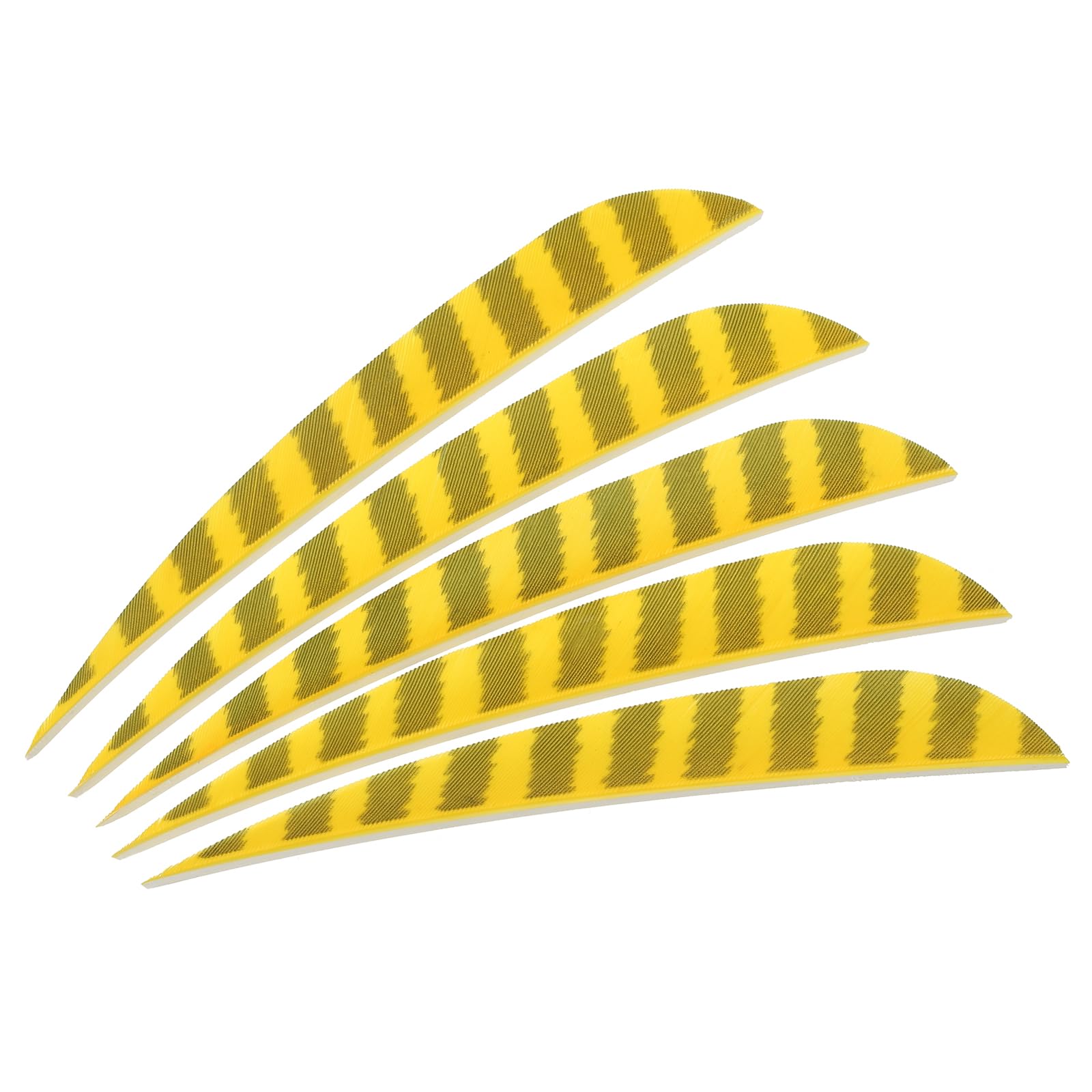 PATIKIL Shield Cut Vanes, 20 Pack 5 Inch Arrow Fletch Turkey Feather Fletch Right Wing Fletching for DIY Target Shooting, Yellow