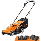 LawnMaster CLMF4815E 48V MAX 15-inch Brushless Cordless Lawn Mower | 2X24V MAX 4.0Ah Battery, Dual Charger