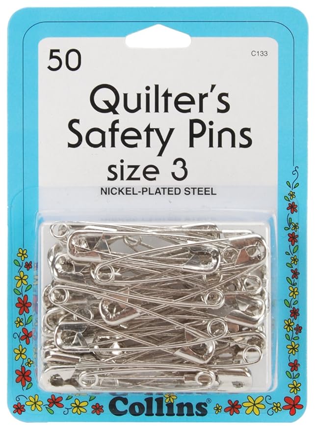 Dritz Collins Quilter's Safety Pins, MultiColour, 3.17 x 9.14 x 12.7