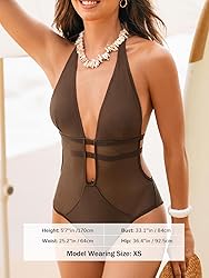 CUPSHE Women's One Piece Swimsuit Bathing Suit Deep