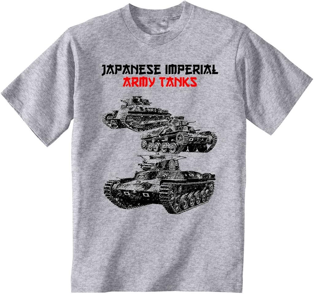 teesquare1st Men's Imperial Japanese Army Tanks Grey TShirt Amazon