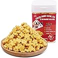 Dancing Tail Freeze Dried Quail Egg Yolk & Cranberry Cube Cat & Dog Treats Biscuits, Dehydrated Healthy Tasty Snack for Training 2.5 Ounce