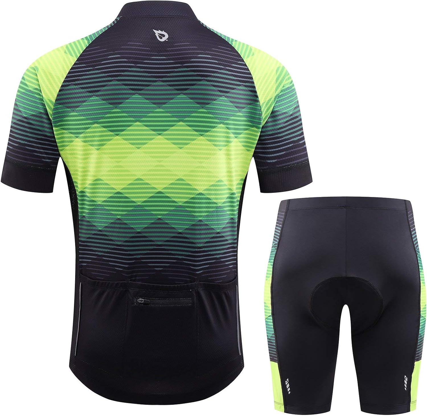 BALEAF Men's Cycling Jersey Set with 4D Gel Padded Shorts Cycling Clothes Shirts Bicycle Short Sleeve Set Road Bike: Clothing