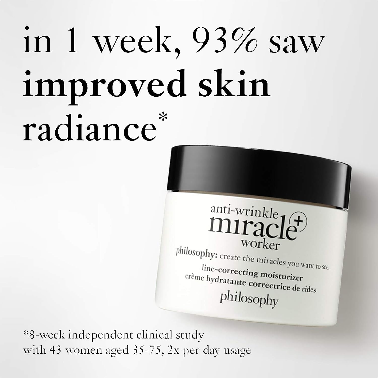 philosophy anti-wrinkle miracle worker day cream 60ml , with vitamin c, hyaluronic acid and peptides - Image 5