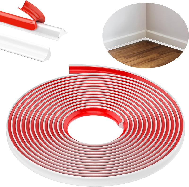 Fixmend TPE Quadrant Trim 6M Self-Adhesive 12x9mm White Moulding