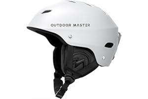 OutdoorMaster Kelvin Ski Helmet - Snowboard Helmet for Men, Women & Youth (White,L)