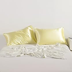 NTBAY 2 Pack Satin King Pillowcases for Hair and